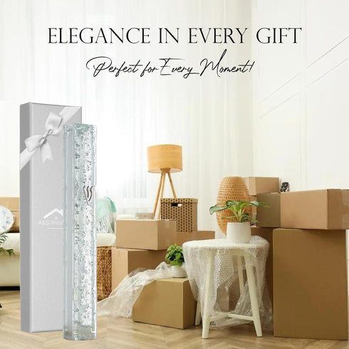 Modern Glass Mezuzah Case For Door With Non-Kosher Scroll Shatterd Glass Design Waterproof Mezuza Cover Home Blessing and Protection...