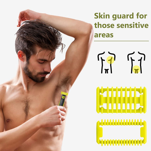 One Blade Guards, Guards with Storage Bag for philips Norelco One Blade QP2520 QP2530 QP2630 QP2620 QP2510 QP2521 QP2522 QP2531 QP6510, Guide Comb...