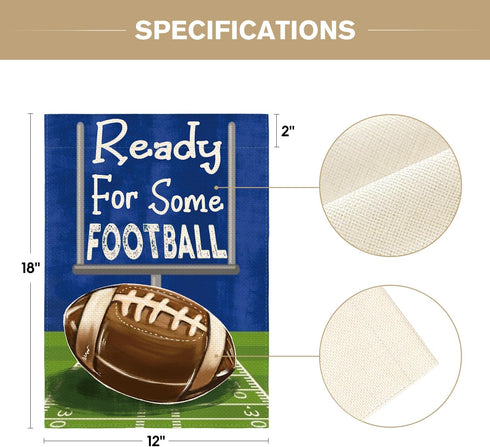 AVOIN colorlife Ready For Some Football Garden Flag 12 x 18 Inch Double Sided, Sports Game Yard Outdoor Flag...