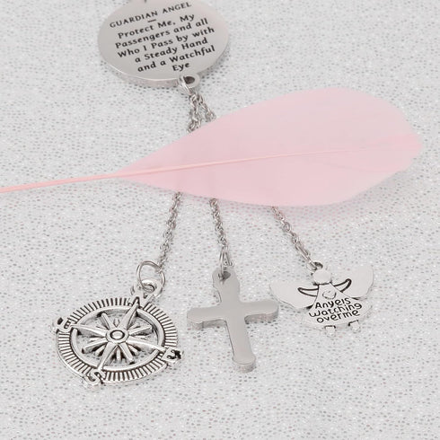 Kivosliviz Car Charm for Rear View Mirror Women Religious Car Decor Trucker Hanging for Men Rearview Mirror Charms...