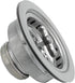 Spin and Seal Kitchen Basket Strainer Solid Stainless Steel Construction Fits 3-1/2"-4" Universal Fit, Removable Spin and Seal Strainer Assembly, ...