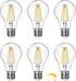 Dimmable A19 Clear LED Light Bulbs 60W Equivalent, 6W, 2700K Soft Warm Light for Table Lamp Floor Lamp Bathroom Vanity Outdoor Wall Light Fixture,...