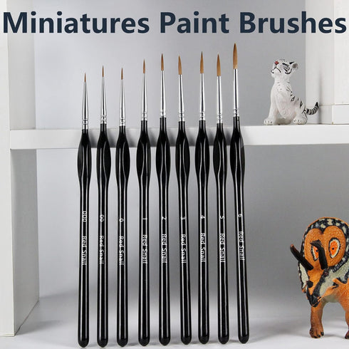 9PCS Miniature Paint Brushes - Detail Paint Brush Set, Small Paint Brush, Thin Paint Brushes, Paint Brushes for Kids, Model Paint Brushes, Artist ...