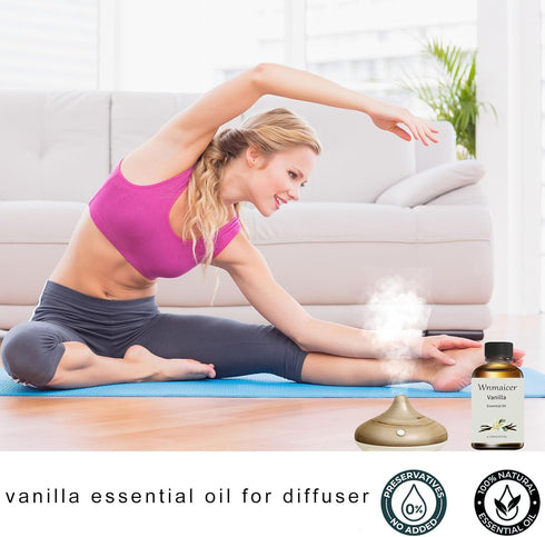 Vanilla Essential Oil 4 Oz - Pure Essential Oils - Vanilla Body Oil for Massage Oil, Skin & Diffuser and Aromatherapy 120 mL...