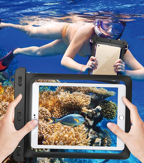 10 in Tablet Water Resistant Waterproof Pouch Dry Bags Case for iPad (2021) 10.2 iPad Air 10.5 iPad Pro 11 iPad 9.7 Samsung Galaxy Tab S8 S7 11 S6...