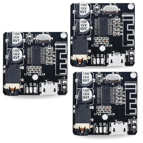 (3PCS) Bluetooth Decoder Board Car Speaker Audio Amplifier Board Modified Stereo Receiver Module15Meter DIY Modification Accessories(Black)...