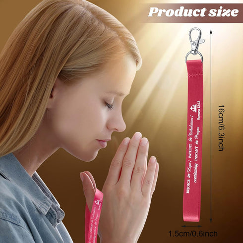 45 Pieces Christian Keychains Bulk Inspirational Bible Verse Key Chains Polyester Scripture Keyrings Religious Party Gifts (Dark, Classic)...