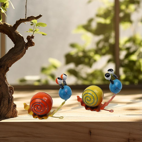 Metal Snail Garden Decor?Yard Art Cute Snails Outdoor Lawn Patio Ornament for Yard Outdoor?2 Pack?...