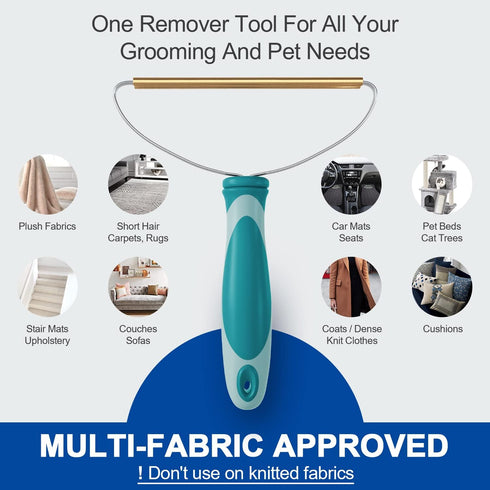 Dog Cat Hair Remover for Deep Cleaning, Lint Cleaner Pro, Pet Fur Removal Tool, Portable Carpet Scraper Rake, Fuzz Hairball Shaver Brush for Carpe...