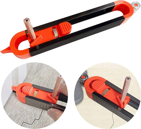 Precise Contour Scribe Tool Woodworking - With Lock For Pencil,Upgrade Measuring Tools, Ultimate Scribing Tool Suitable For Woodworking Finish Car...