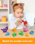 Coogam Numbers Matching Game 10PCS, 123 Counting Dinosaur Toys, Educational Preschool Montessori Fine Motor Skill Mathematics Learning Toys for 2 ...