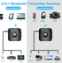Bluetooth Transmitter Receiver, LAICOMEIN 2-in-1 V5.0 Bluetooth Adapter, Wireless Transmitter for TV PC MP3 Gym Airplane, Bluetooth Receiver for S...