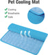 Dog Cooling Mat, Self-Cooling Ice Silk Cooling Mat for Dogs, Washable Portable & No Gel Pet Soft Pad | Aqua Blue,L...