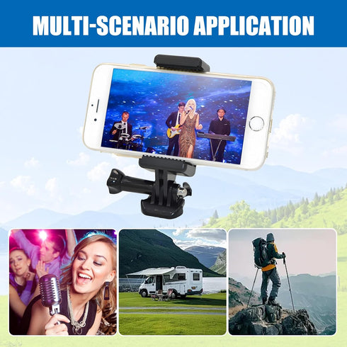 2 Pack Universal Smartphone Holder w/GoPro Style Mount Attachment for Any Phone. Connect Your Phone or GPS to Any GoPro Mount. Compatible with iPh...