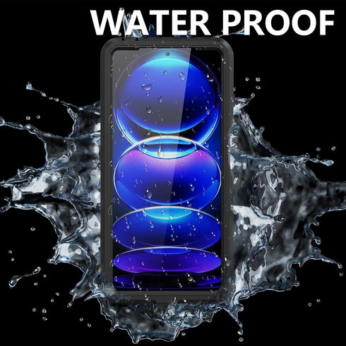 for Xiaomi Redmi Note 12 Pro IP68 Waterproof Case Full-Body Sealed Slim Snowproof Shockproof Dustproof Underwater Outdoor Transparent Cover w/Hand...