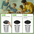 UOU 10 Pack Charcoal Filters for Kitchen Compost Bin,7.2inch Compost Bin Filters Charcoal Replacement,Thickening Activated Charcoal Filter for Com...