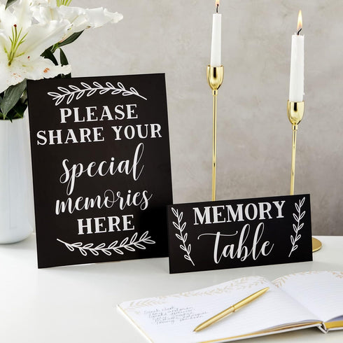 Juvale Celebration of Life Decorations Memory Signs for Funeral, Memorial Service, Graduation, Wedding, Bridal Shower, Birthday Party Celebration,...