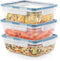 Snapware Total Solution 3-Pack (8.5-Cup) Plastic Food Storage Containers Set, Leakproof & Airtight Locking Lids Rectangular Tupperware, Non-Toxic ...