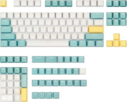 Happy Balls Keycaps Doubleshot PBT Keycap Set Custom OEM Profile Cherry MX Keyset for 61 63 64 66 68 84 87 96 100 104 108 MX Switches Mechanical K...