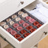 Qozary 2 Pack Socks Underwear Drawer Organizer Divider, 24 Cell or 16 Cell Collapsible Cabinet Closet Organizer Storage Boxes for Clothes, Socks, ...