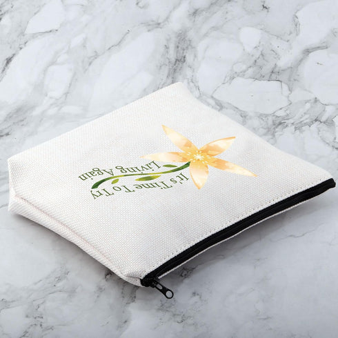 Game Lover Gift It's Time To Try Living Again Makeup Bag Game Inspired Gift Roleplaying Game Gift Game Player Gift...