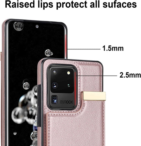 Asuwish Phone Case for Samsung Galaxy S20 Ultra 5G Wallet Cover with Tempered Glass Screen Protector and Leather Purse Credit Card Holder Slot Cel...