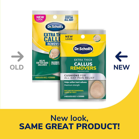 Dr. Scholl's Extra Thick Callus Remover, 4ct // Helps Soften Hard Calluses and Cushions for All-Day Pain Relief...