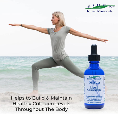 Eidon Ionic Minerals Liquid Silica Mineral Concentrate - Silica Supplement for Hair, Skin and Nails, Supports Collagen Production, Joint and Bone ...