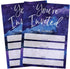 Printed Party Kids Birthday, Outer Space Galaxy, 25 Invitations and Envelopes...