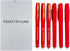 Fengtaiyuan R038P18x6 Red Gel Ink Rollerball Pens - Comfortable Non-Slip Grip, Red Ink, Ultra Fine, 0.38mm, Quick-Drying Ink, 6-Piece Box (R038P18...