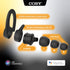 Coby True Wireless Bluetooth Earbuds | Interchangeable Ear Hooks & Tips | Sweat-Resistant |14-Hours Play Time | Drop-Proof Charging Case | Wireles...