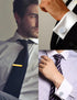 6Pcs Cufflinks Classic Tie Clips Bar Pin Initial Alphabet Letter Shirt Studs A-Z for Men Women Business Wedding...