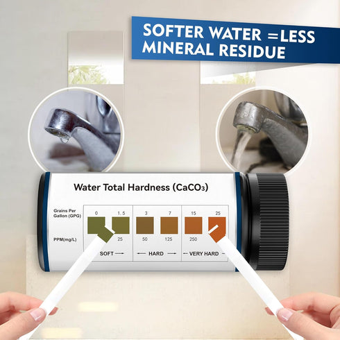 Water Hardness Test Kit-150 Strips Water Quality Testing for Drinking/Well Water, Softener,Hard, Dishwasher,Pool,Spa, 0-425 ppm...