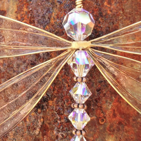 Dragonfly Crystal Suncatcher Rainbow Maker Prism,Hanging Crystals Ornament for Window Garden Home Decor (Dragonfly)...