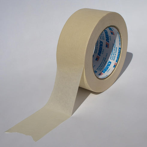 ABRO Masking Tape PRO, 48mm x 55M, All Purpose Natural Masking Tape for Temporary Labeling and Marking, Easy Tear, Clean Removal, Painters Tape fo...