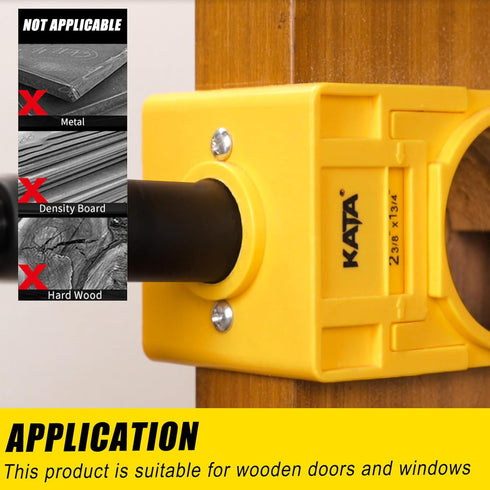 KATA 1-3/8" - 1-3/4" Door Lock Installation Kit with Large Chip-Clearance Slots, Door Lock Hole Saw for Deadbolts and Locksets for Wooden Doors wi...