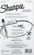 Sharpie 38264PP Permanent Markers, 5.3mm Chisel Tip, Black, 4/Pack...