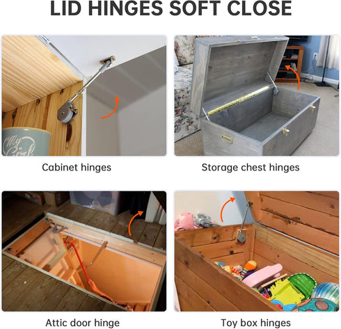 Soft Close Cabinet Hinges?Toy Box Hinges Soft Close? Slow Close Cabinet Lid Support Hinge for Wood? Soft Close Cabinet Damper Hinges for Wooden Bo...