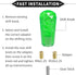 Gear Shifter Knob Kit, 10cm Faux Crystal Stick Shifter Lever Knob Universal for Automatic and Manual Vehicles Durable Acrylic Green with 2 Adapter...