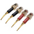 CESS-220 Pin Banana Plug to 4mm Female Banana Jack/Speaker Wire, 4 Pack (Braided-Type to 4mm)...