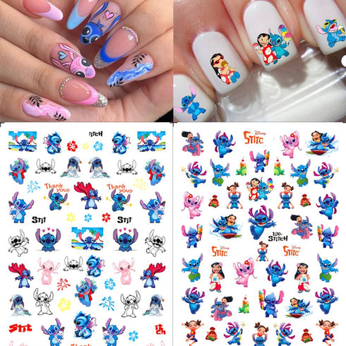 6 Sheets Cute Nail Art Stickers Decals 3D Self Adhesive Kawaii Designer Nail Stickers for Nail Art Supplies Cartoon Nail Stickers Women Girls DIY ...