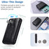 Ultra Slim Flat Portable USB Wall Charger Plug, 2 Pack Black......