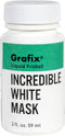 Grafix Incredible White Mask Liquid Frisket - Reliable Removable Latex Mask for Water-Based Mediums – Perfect for Use with Alcohol Inks, Watercolo...