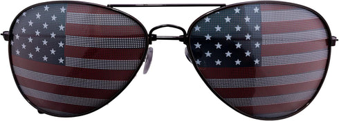 Super Z Outlet American USA Flag Design Metal Frame Aviator Sunglasses (Black)...