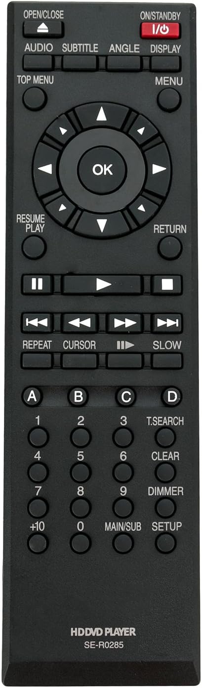 SE-R0285 Replacement Remote Control Applicable for Toshiba HD DVD Player HD-A3 HD-A3KU HD-A3KC HD-A30 HD-A30KU HD-A30KC...
