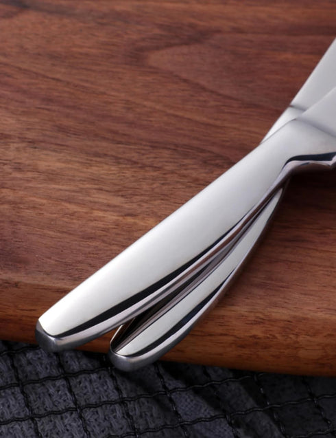 Steak Knife Set, 4-Piece Serrated Steak Cutlery Steak Knife, Silver Stainless Steel Steak Cutlery Knife for Home, Restaurant, Hotel, 22cm...