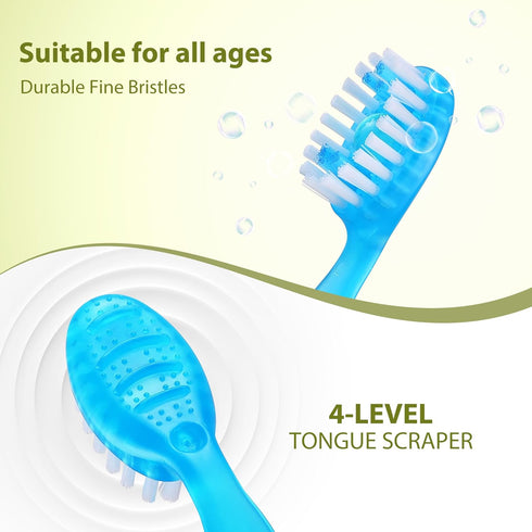 Disposable Toothbrush, Complete Oral Care All in One Toothbrush, Include Toothpaste, Tongue Cleaner, Dental Floss and Picks, Pack of 24...