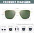 FEISEDY Mens Aviator Sunglasses Polarized Military Pilot Frame with Bayonet Temples B2623...