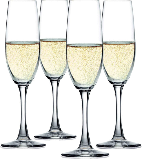 Spiegelau Wine Lovers Champagne Wine Glasses Set of 4 - European-Made Crystal, Classic Stemmed, Dishwasher Safe, Professional Quality Wine Glass G...