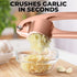 Zulay Kitchen Premium Garlic Press Set - Rust Proof & Dishwasher Safe Professional Garlic Mincer Tool - Easy-Squeeze, Easy-Clean with Soft Handle ...